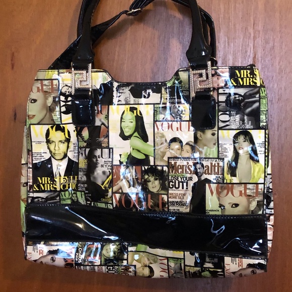 Shoulder Bag: Vintage VOGUE Large- Glossy Magazine Celebrity Shoulder/Hand Bag - Picture 6 of 8